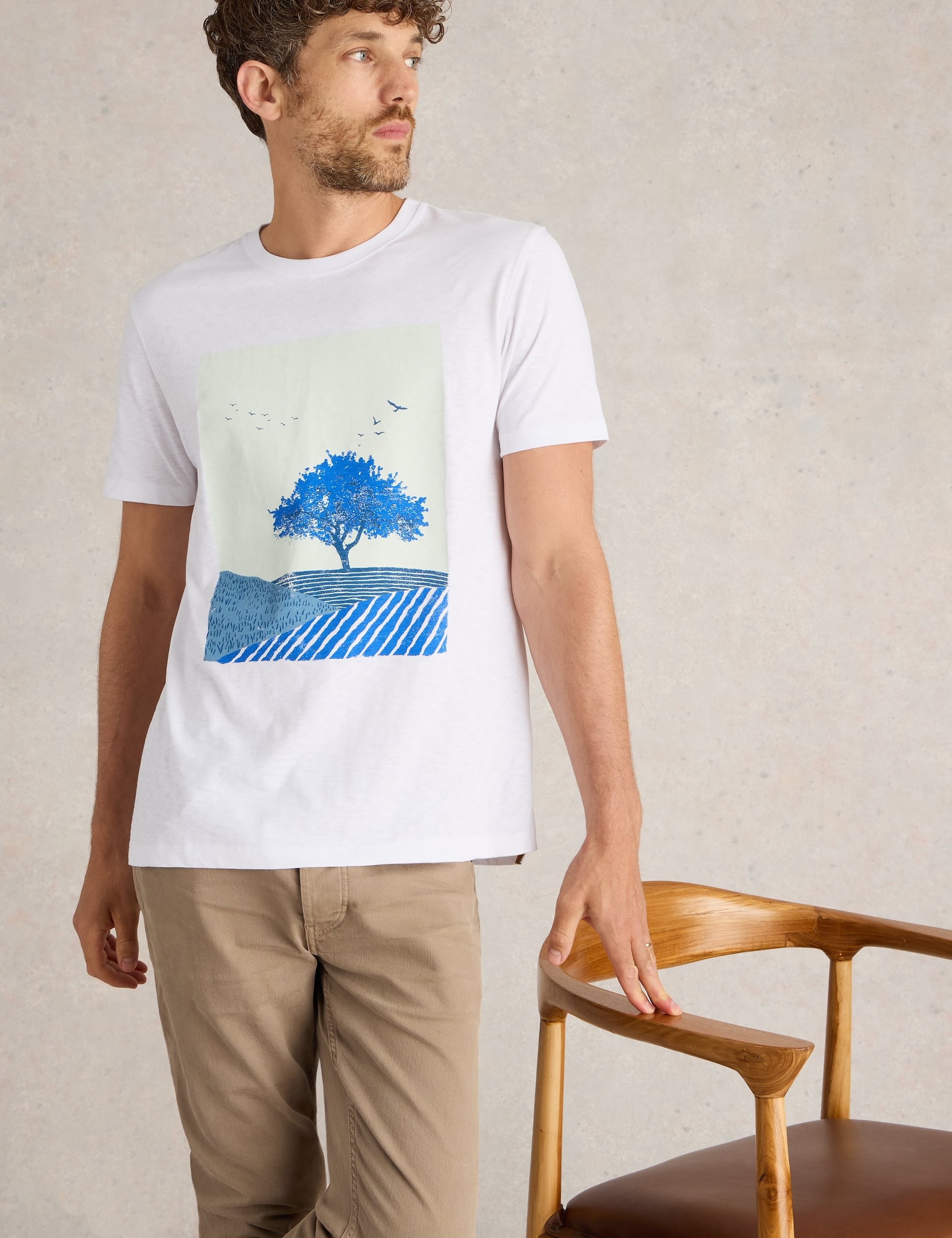 Pure Cotton Tree Graphic T-Shirt 3 of 6