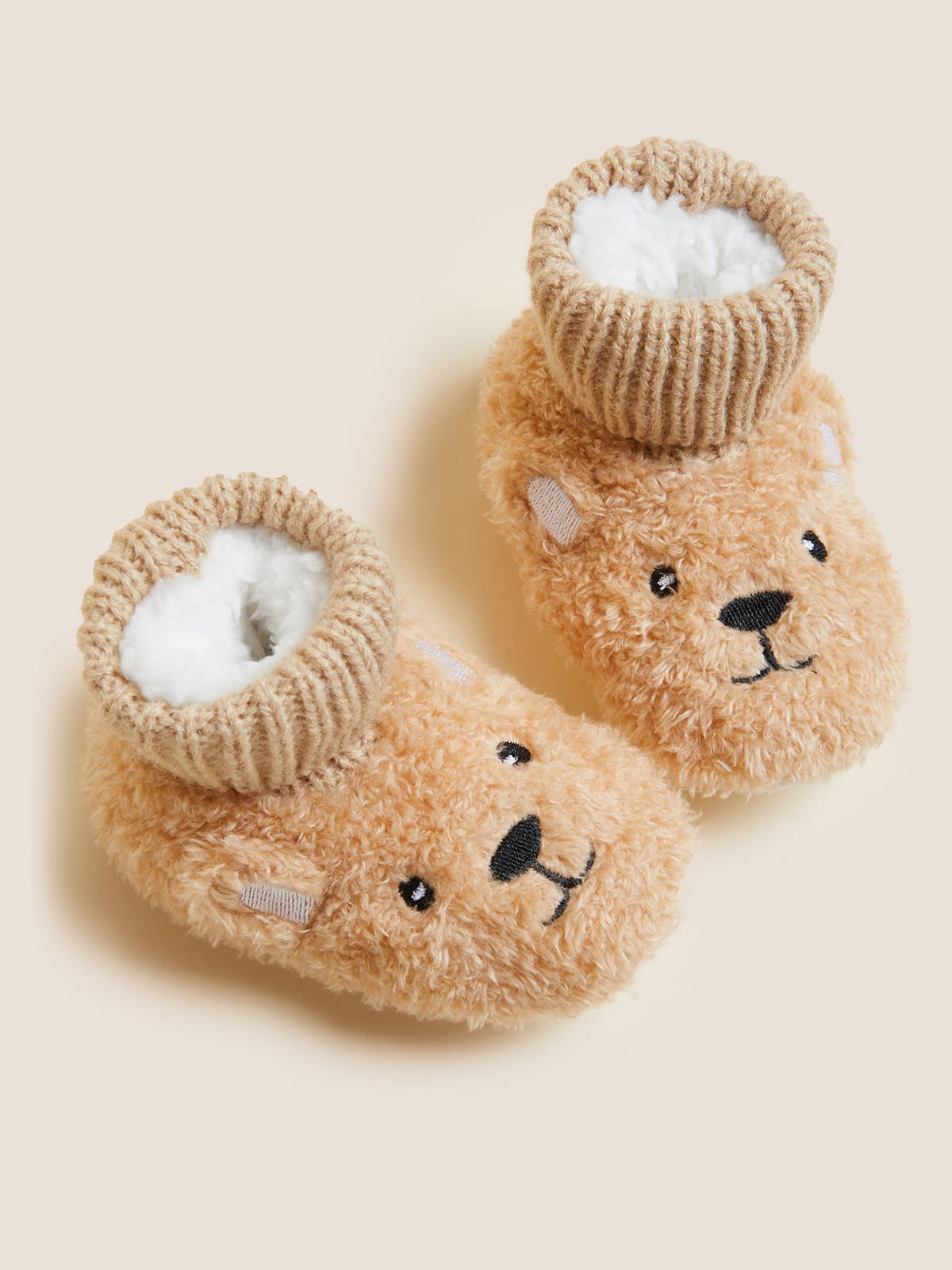 Spencer Bear baby booties. Shop now