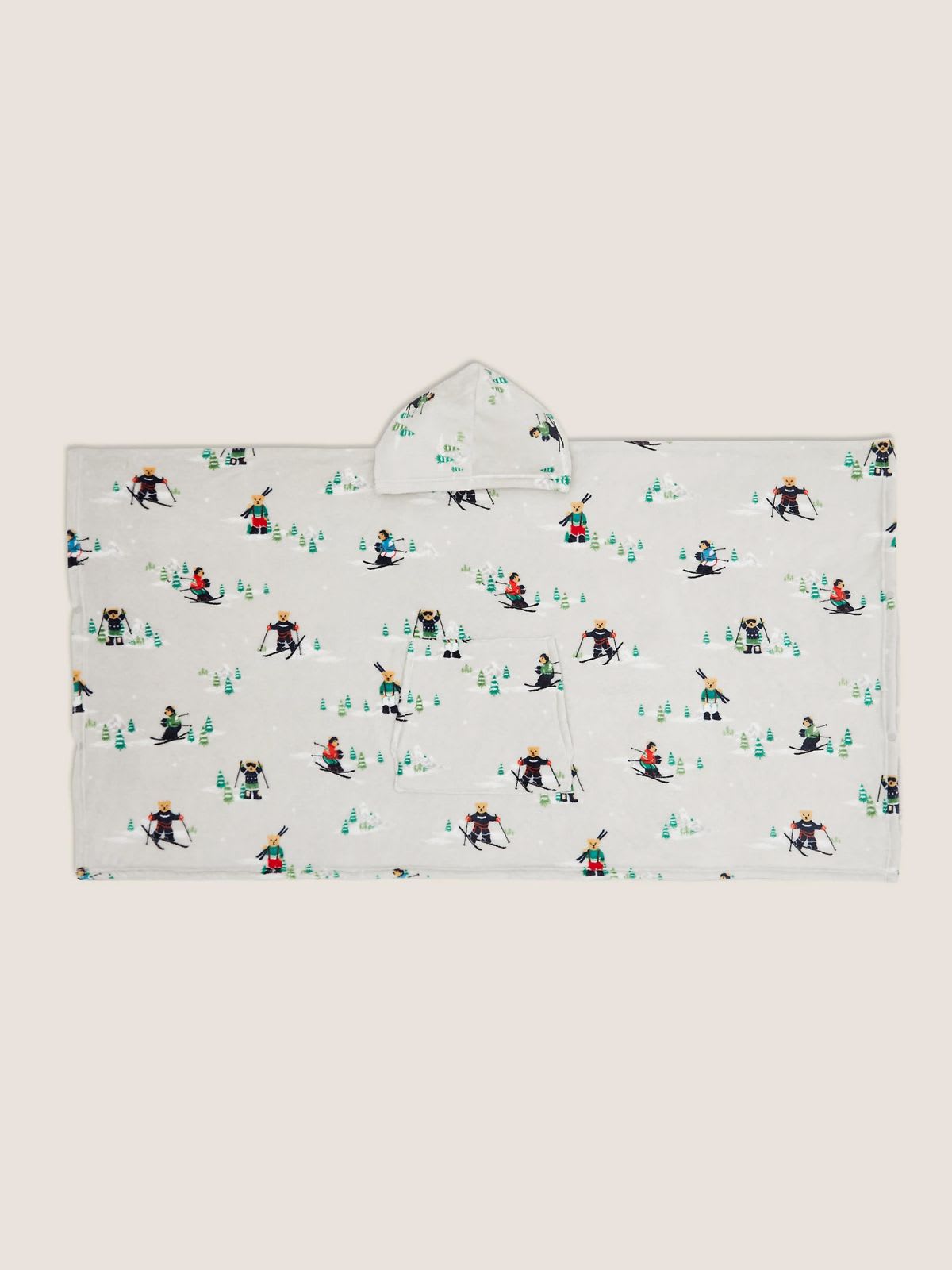 Fleece Spencer Bear hooded blanket. Shop now