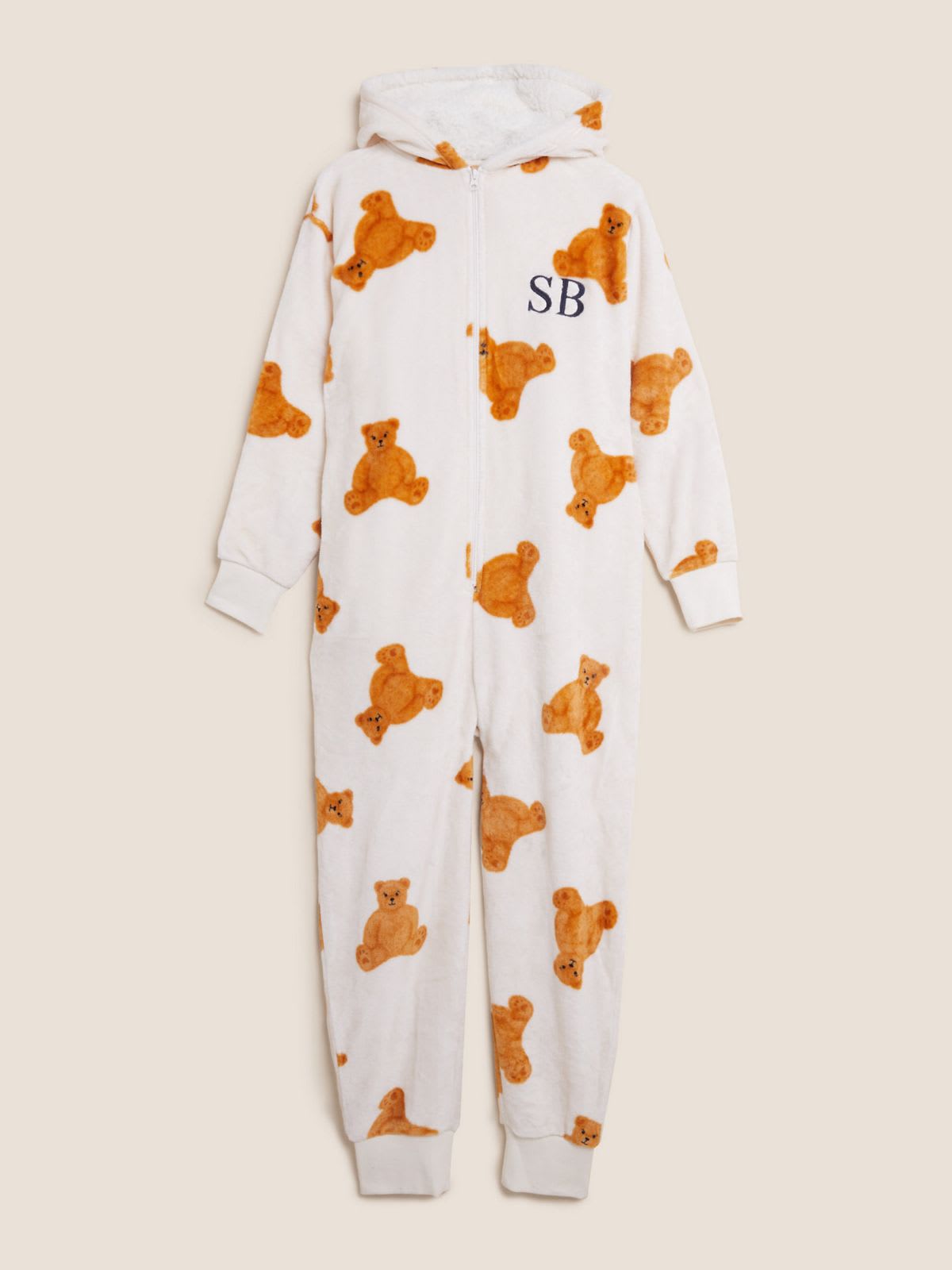 Personalised women’s Spencer Bear onesie. Shop now