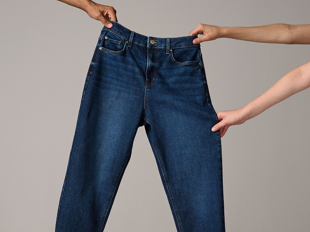 Dark blue denim jeans