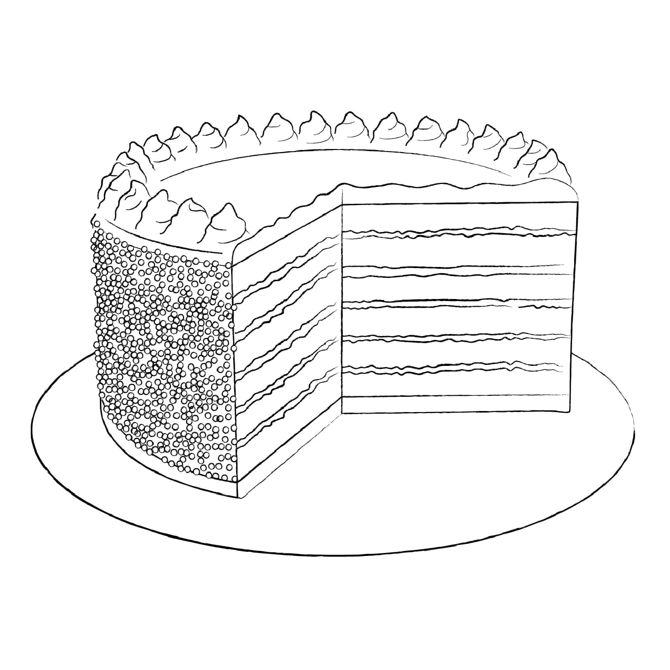 Little Shop 2 colour-me-in cake