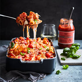 Everything sauce pasta bake