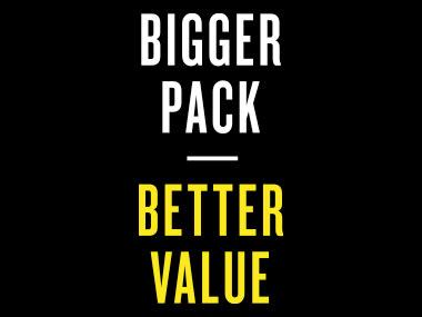 Bigger pack better value