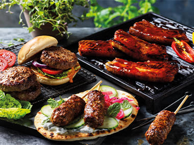 Burgers, kebabs and sticky pork belly