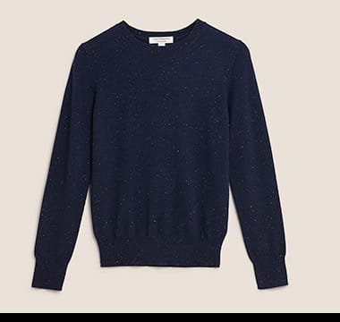 Women’s navy cashmere jumper