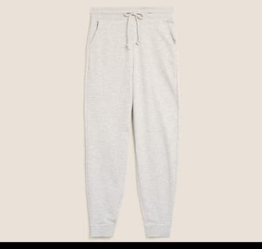 Women’s grey cotton-rich cuffed joggers