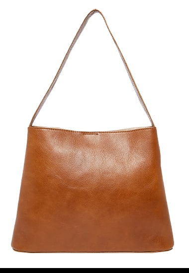 Tan leather tote bag