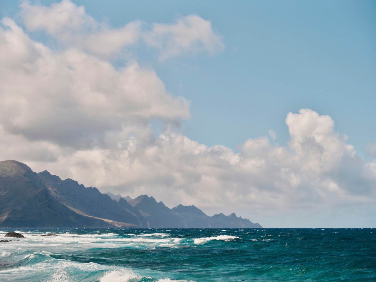 Big ship sailing on the ocean