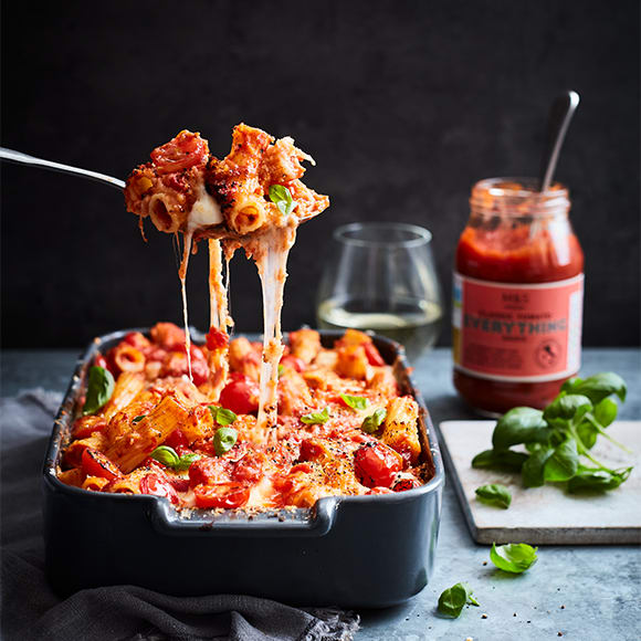 Everything sauce pasta bake