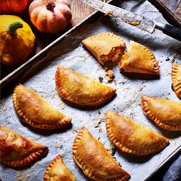 Pumpkin and goat’s cheese empanadas