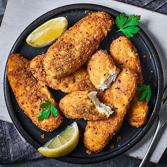 Plate of Plant Kitchen no-chicken tenders