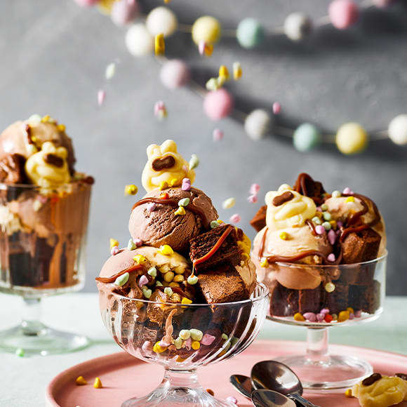 Colin the Caterpillar ice-cream sundae