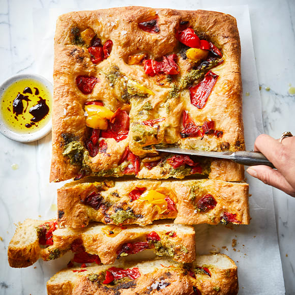 Fluffy vegan focaccia