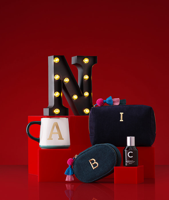 A selection of alphabet gifts