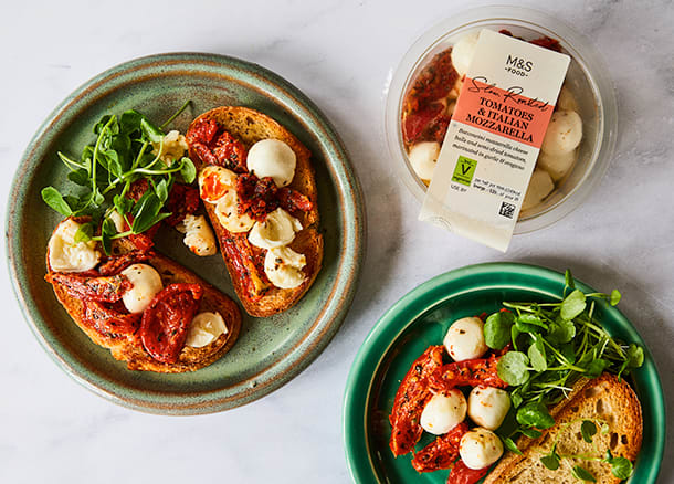 Slow Roasted Tomatoes and Italian Mozzarella