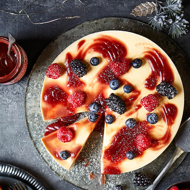 Merry berry cherry cheesecake