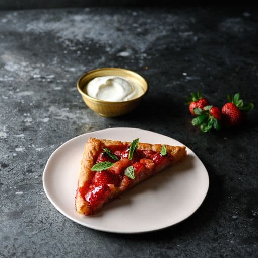 Roasted summer berry puff slice