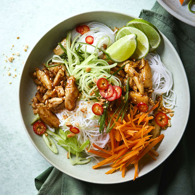 Vietnamese-style sticky noodle salad
