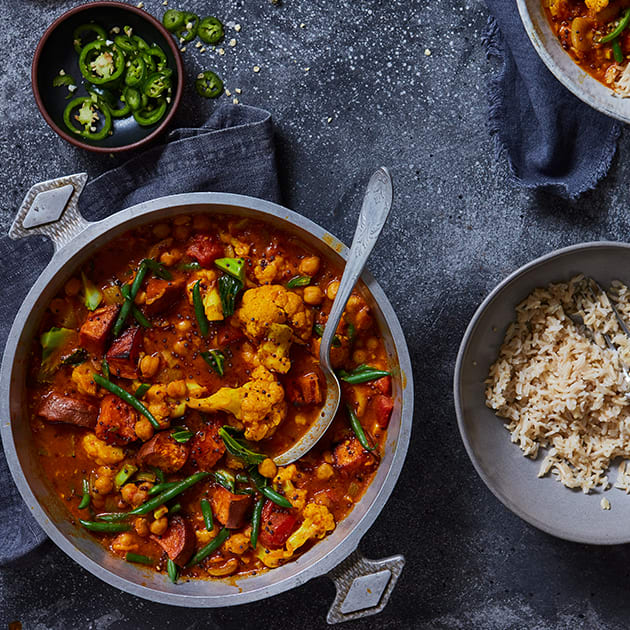 	
Tom Kerridge's veg-packed cauliflower and chickpea curry