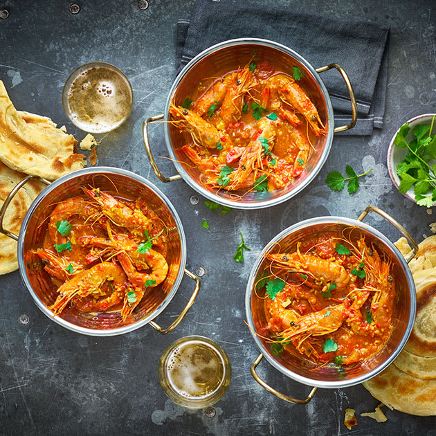 Tony Singh's Punjabi prawns and paratha 