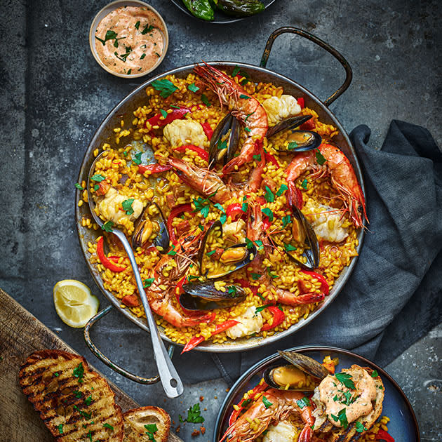 Jack Stein's Basque crab gratin with tortilla and padron peppers 