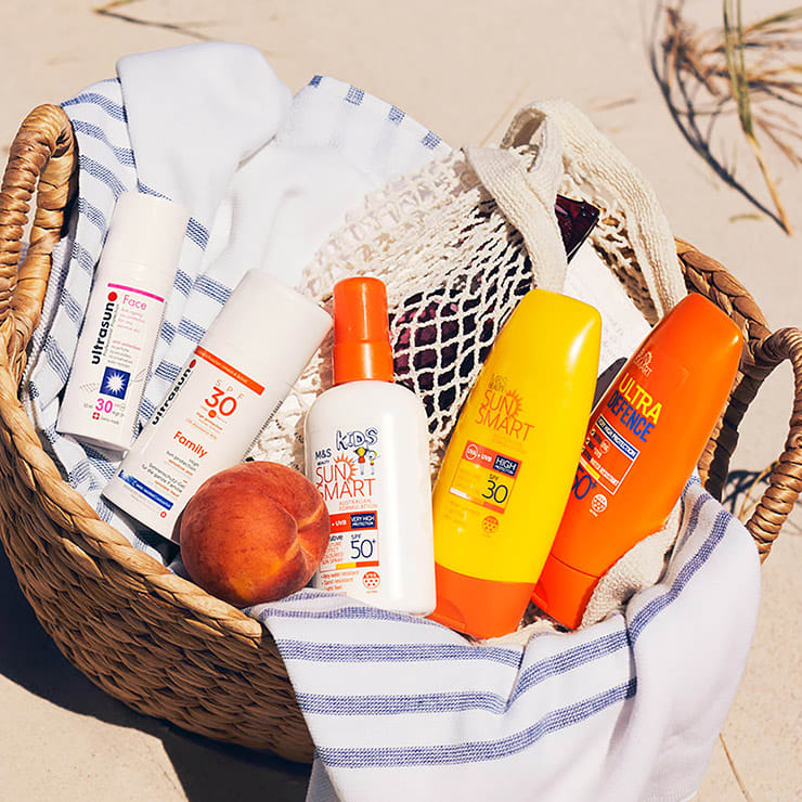 Selection of Ultrasun suncare products. Shop sun cream