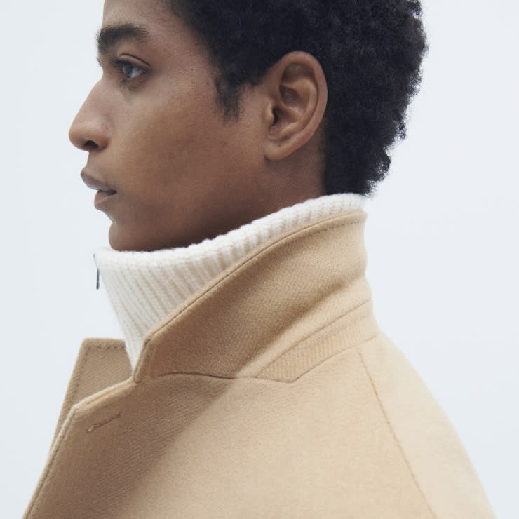 Men wearing Jaeger coat.