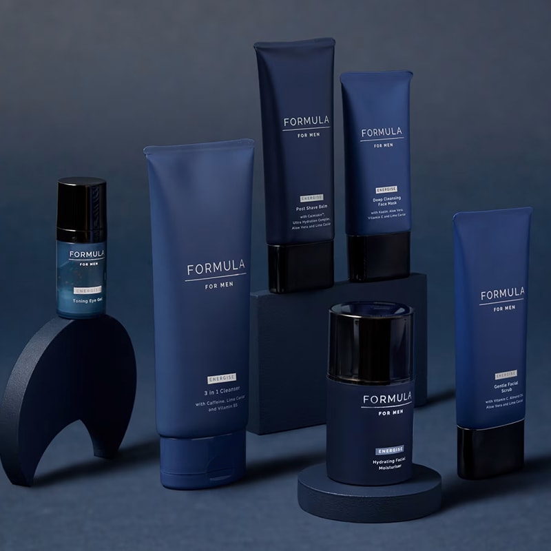 Formula for men skincare range. Shop now