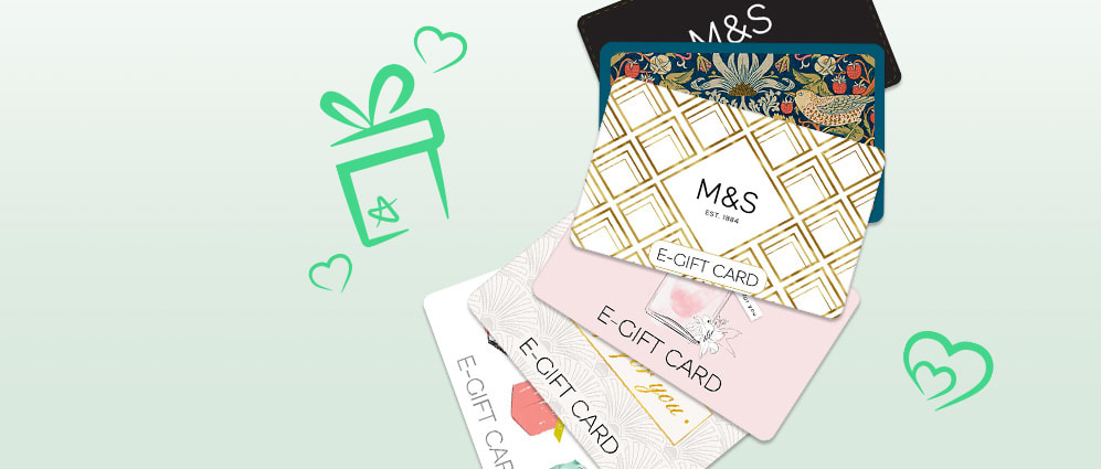 A selection of M&S gift cards