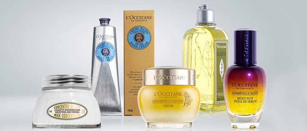 Selection of L’Occitane products