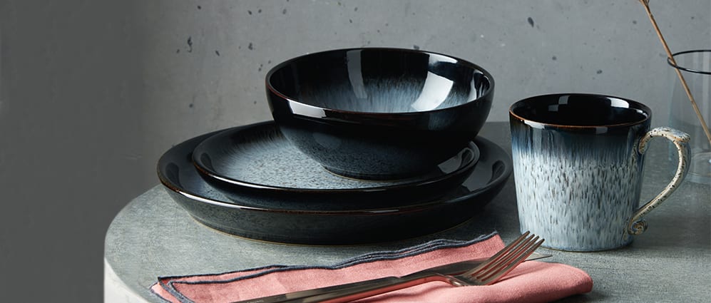 Denby Halo plates, bowl and mug