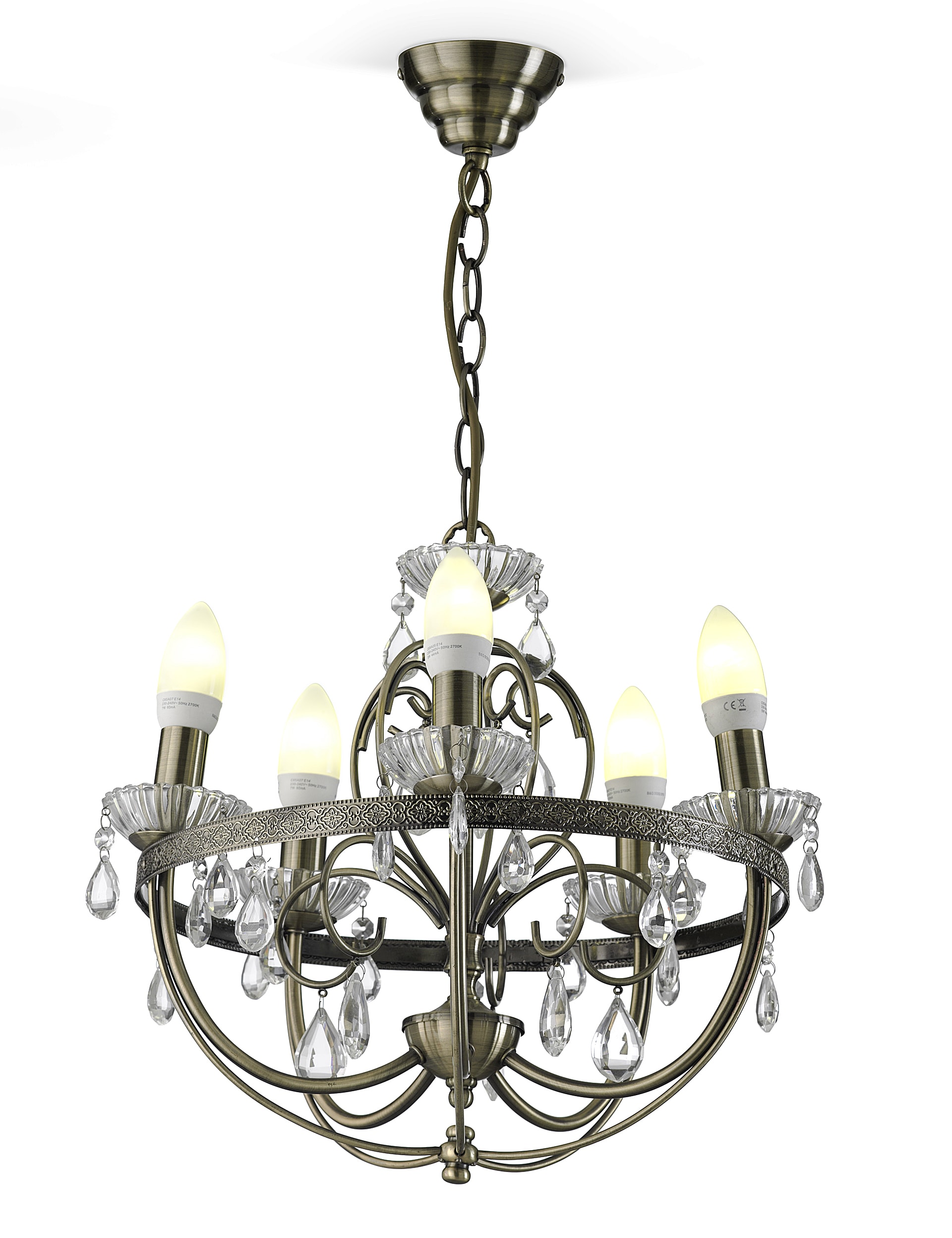 5 Arm Chandelier Image 2 of 3