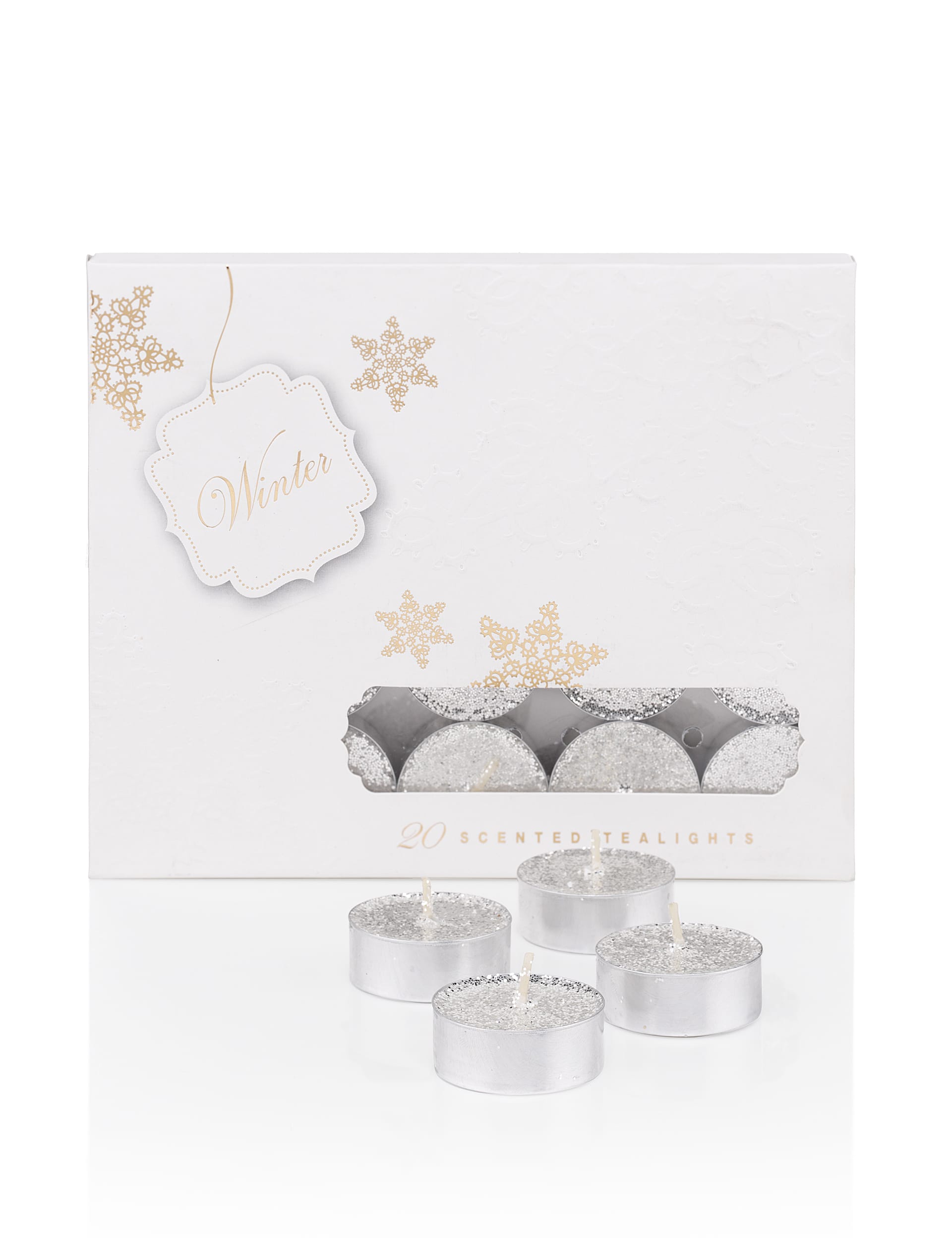 20 Winter Glitter Scented Tealights Image 1 of 1