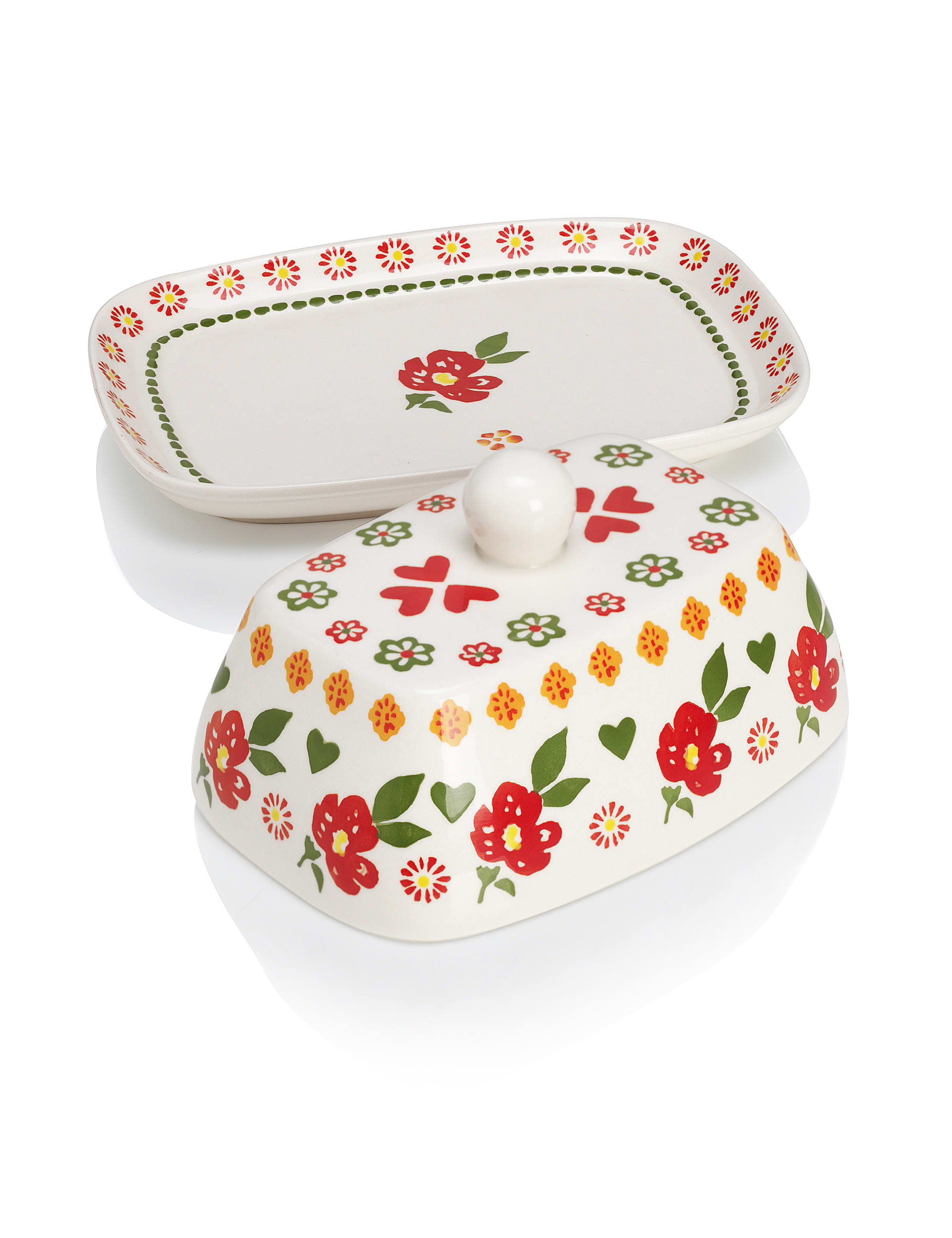Floral Butter Dish Image 1 of 2