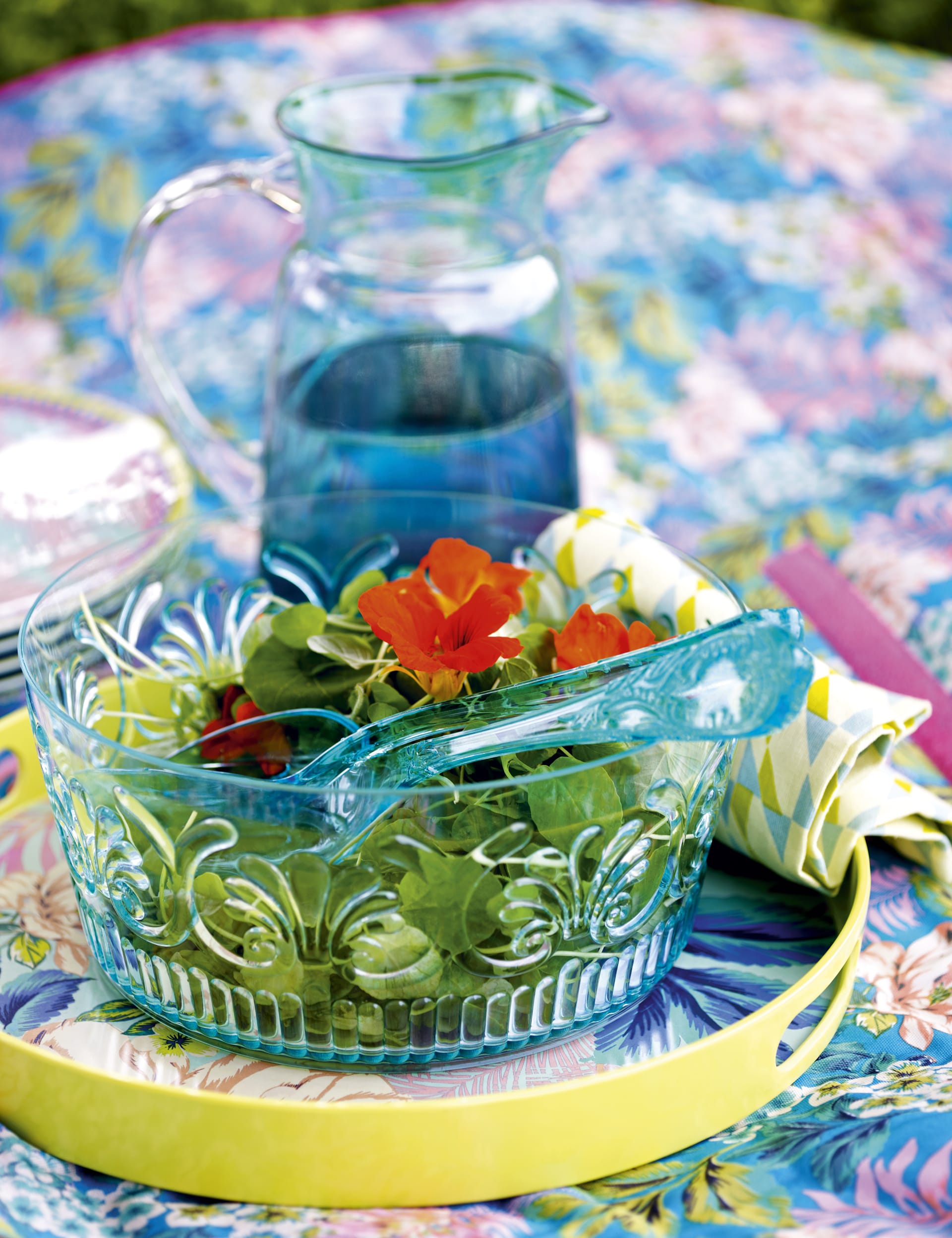 Embossed Salad Servers Image 1 of 2