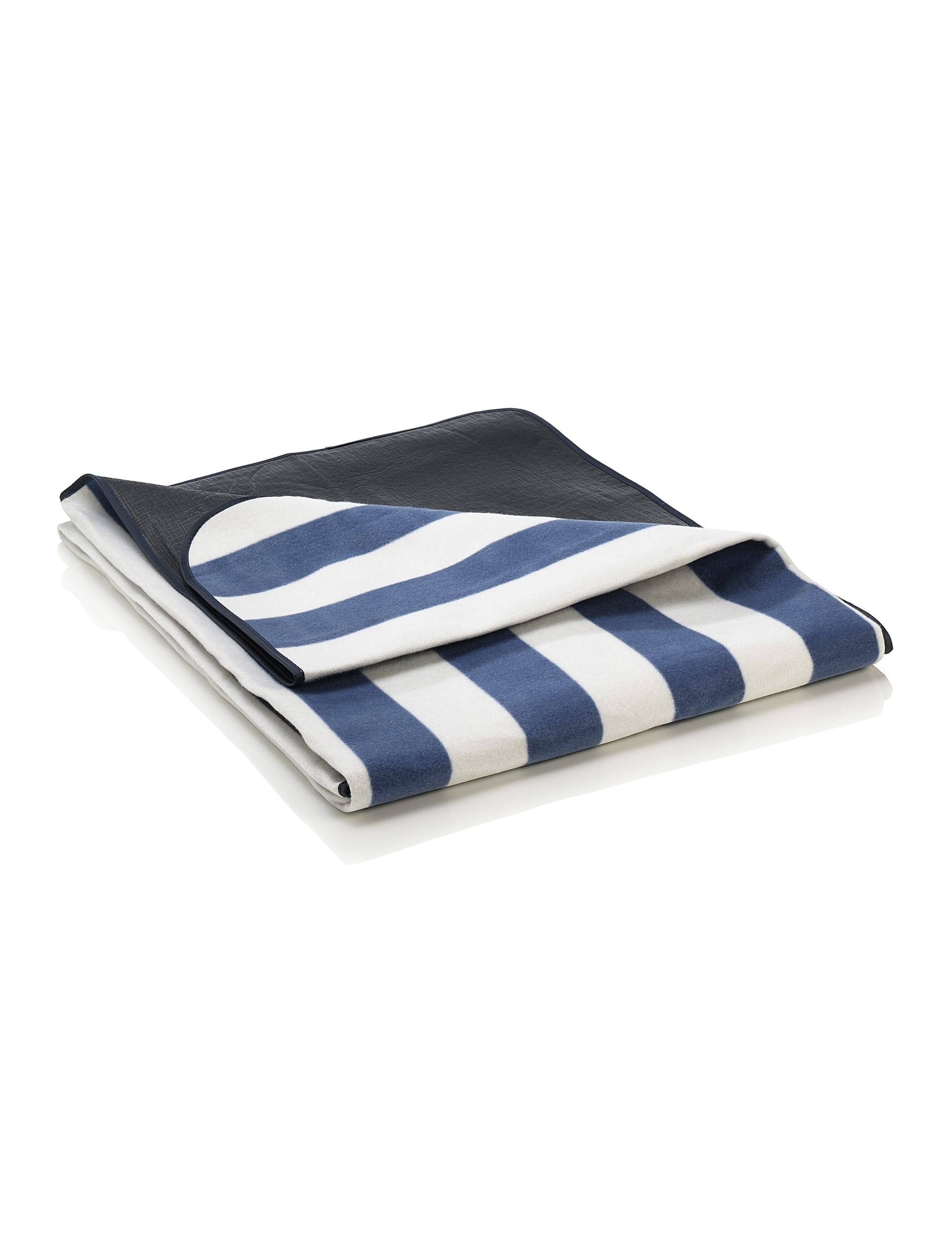Fleece Wide Striped Picnic Blanket Image 2 of 4