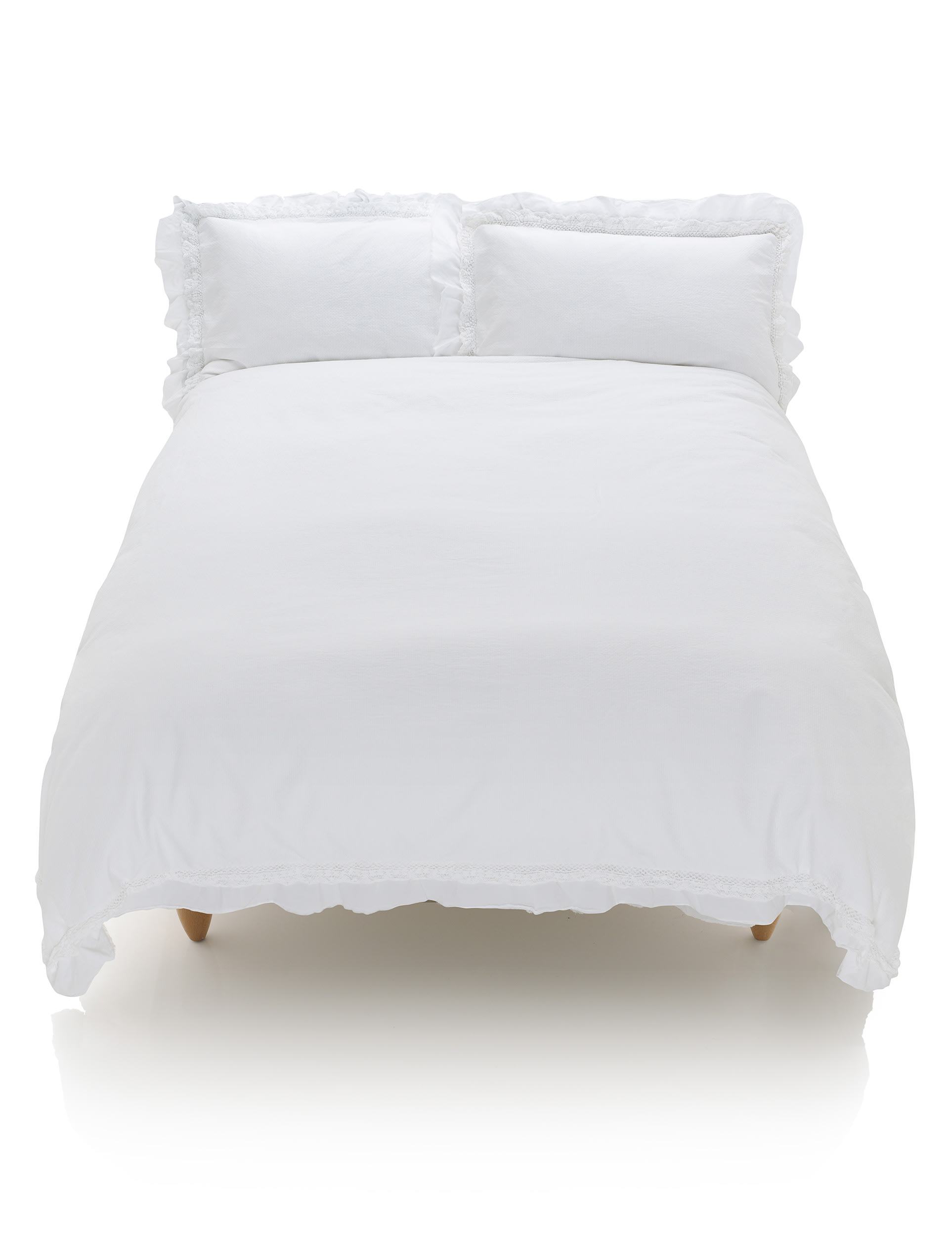 Pure Egyptian Cotton Double Frilled Duvet Cover Image 2 of 3