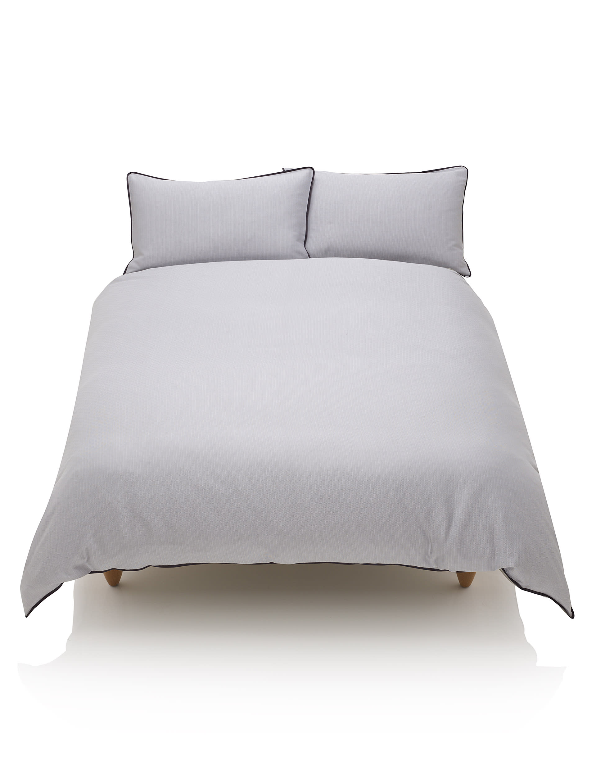 Pure Egyptian Cotton Herringbone Duvet Cover Image 2 of 4