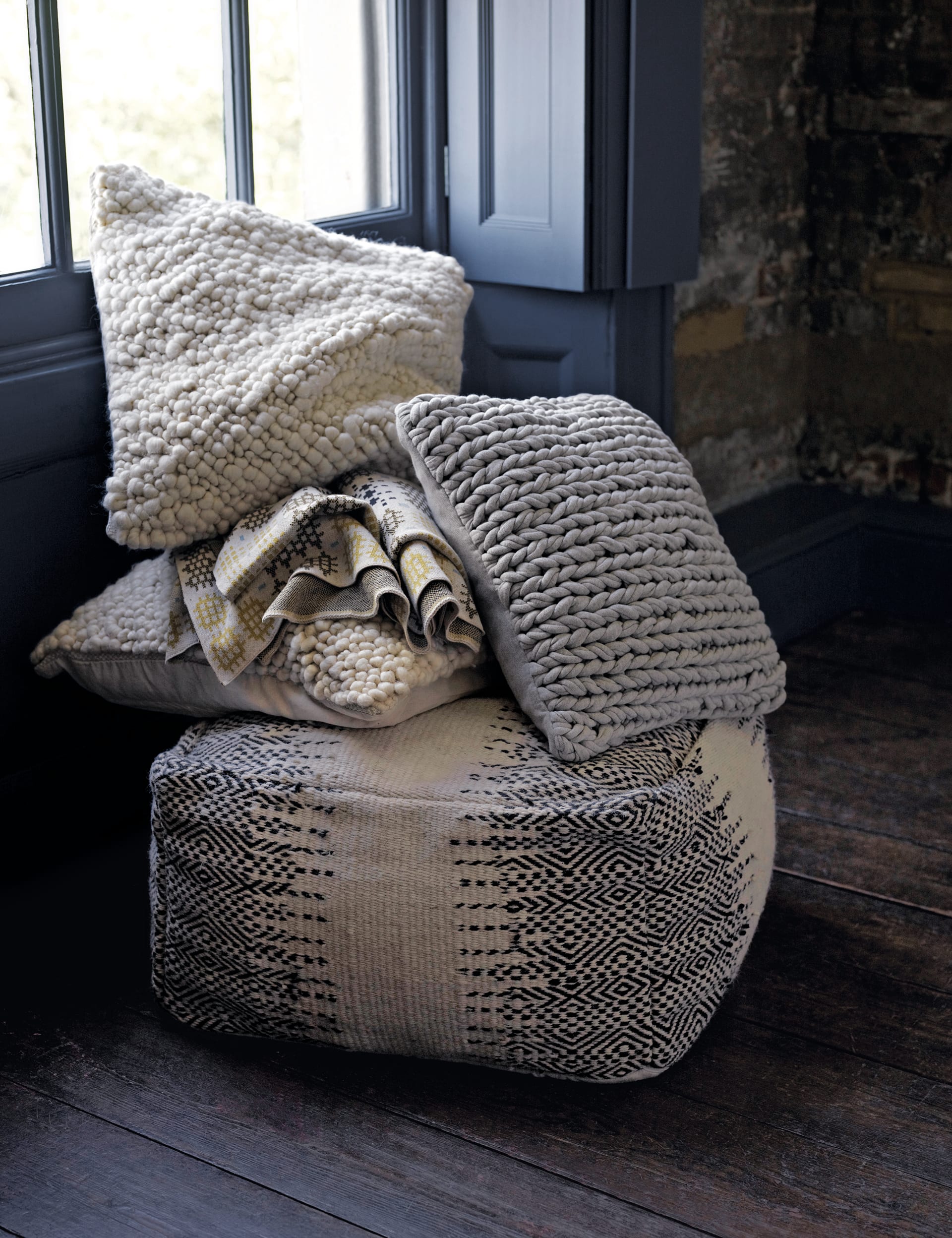 Tribal Print Pouffe Image 2 of 3