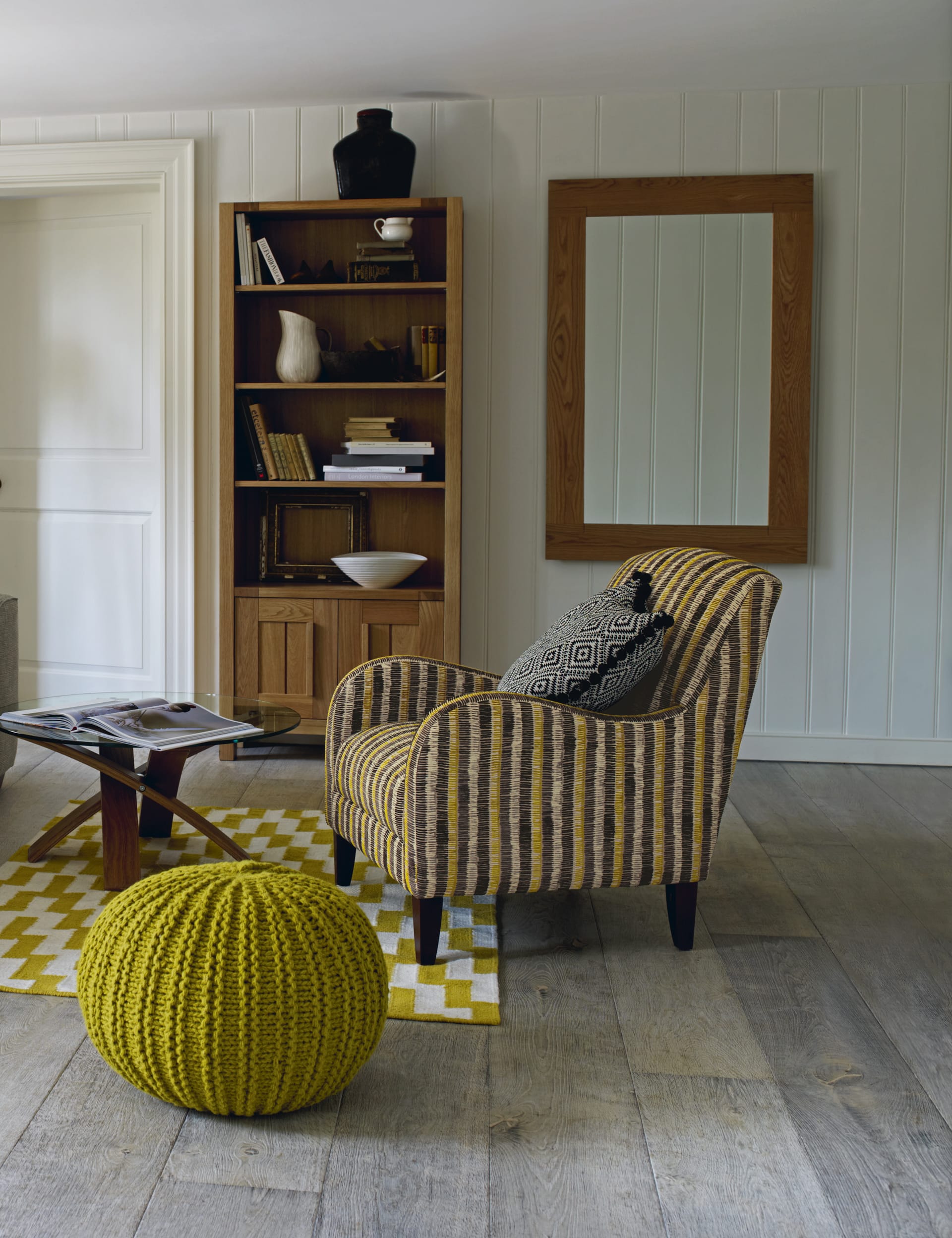 Geometric Pom-Pom Cushion Image 1 of 2