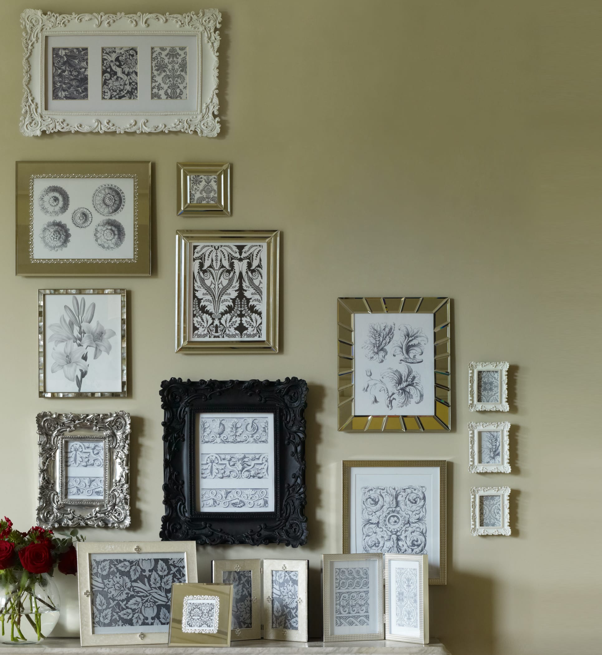 Gem Embellished Mirrored Photo Frame 20 x 25cm (8 x 10'') Image 1 of 2