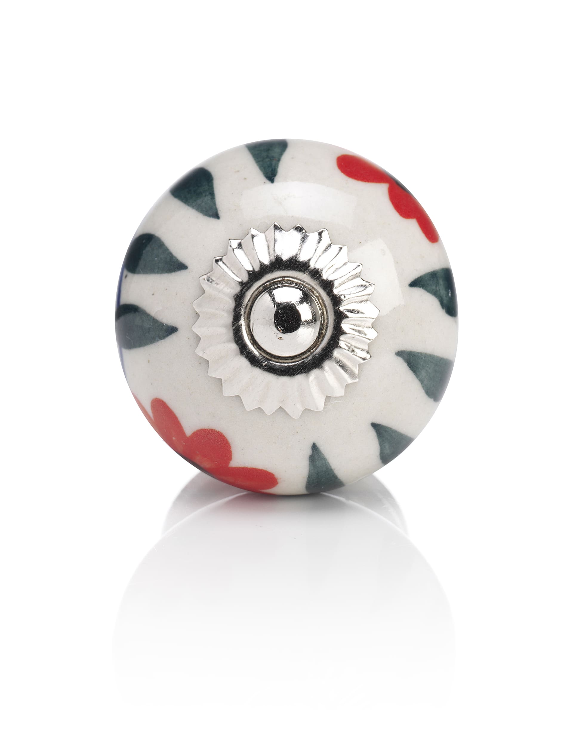 Poppy Print Round Door Knob Image 1 of 2
