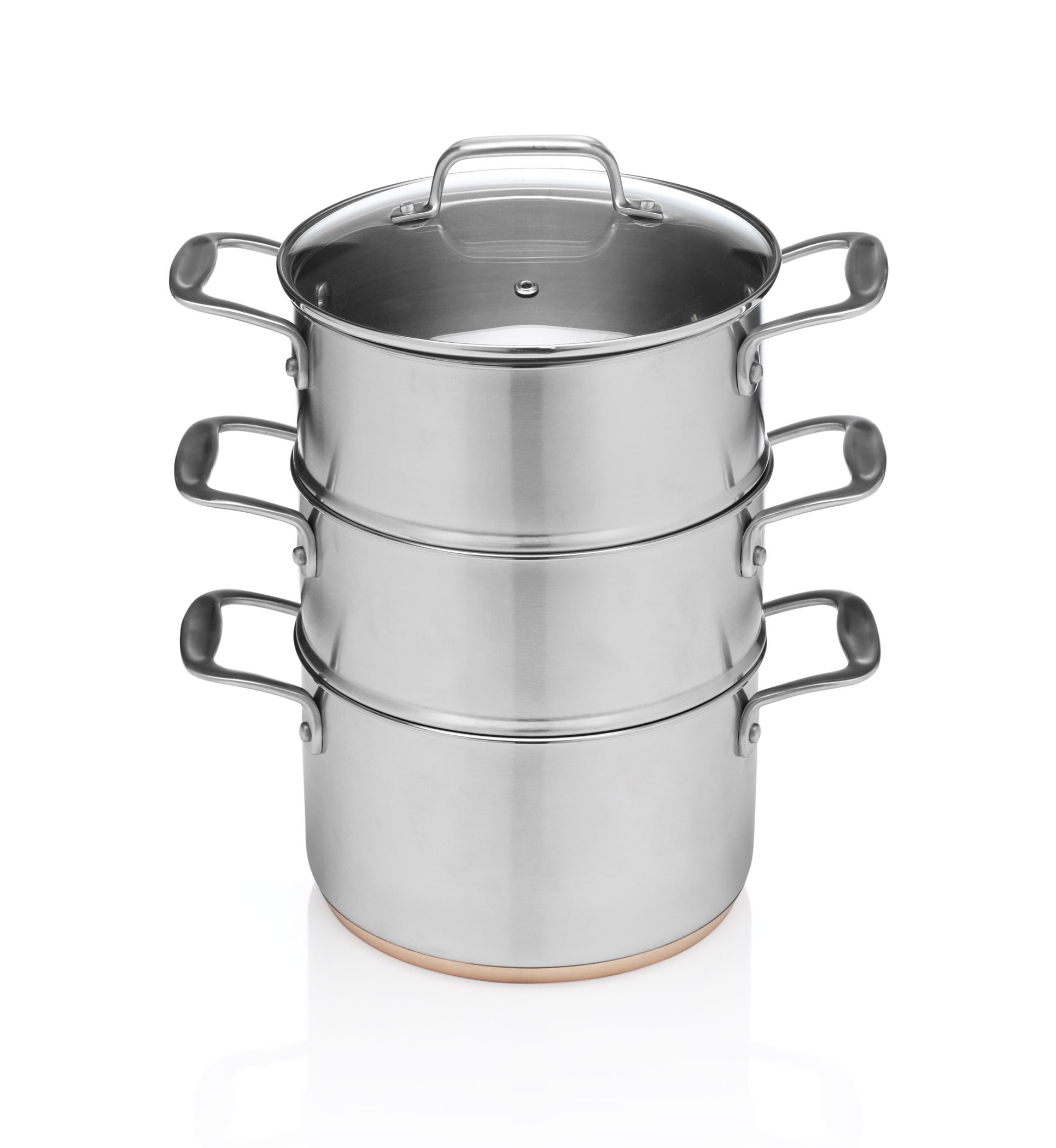 3 Tier Stainless Steel Copper Base Steamers Image 1 of 1