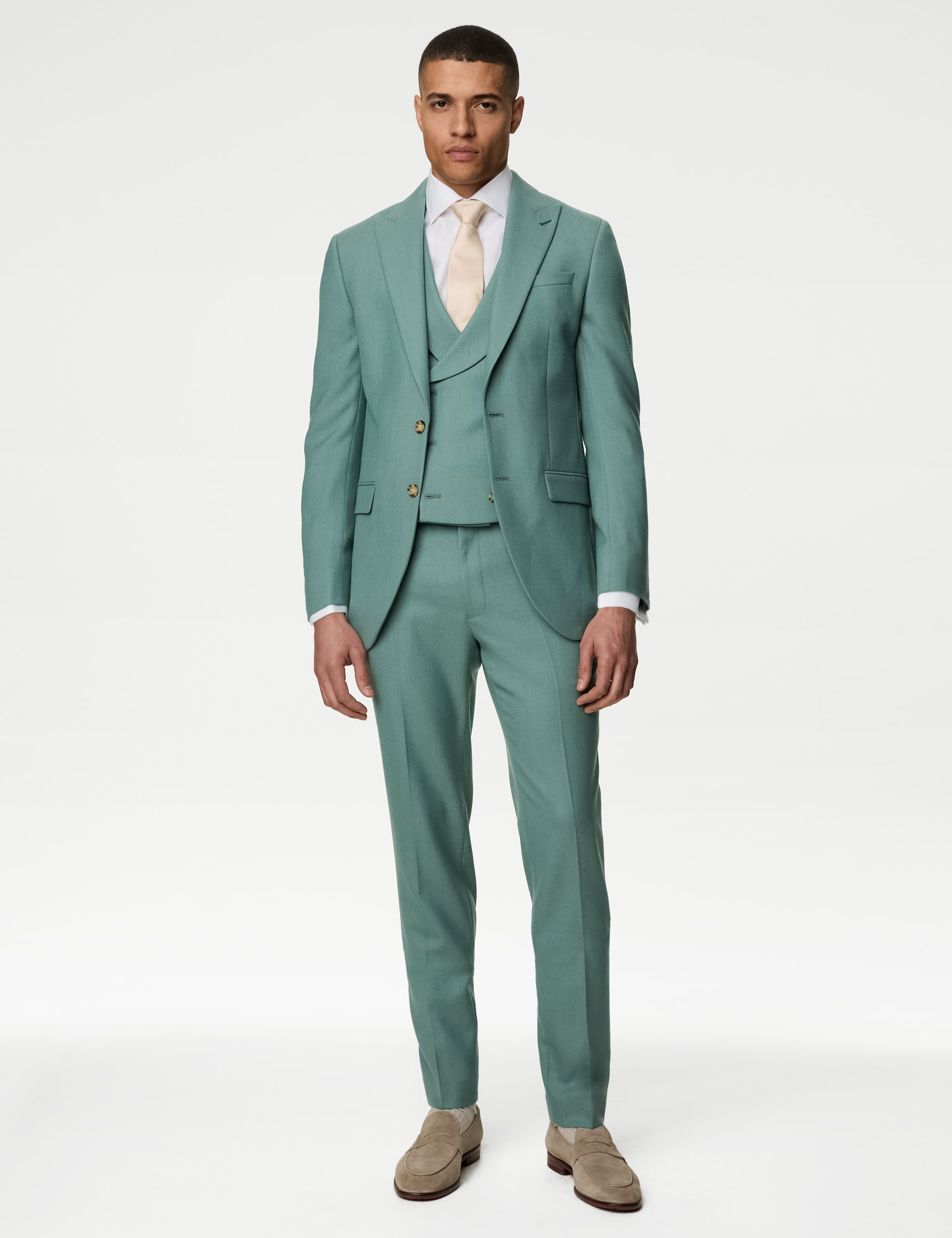 Slim Fit Wool Blend Suit