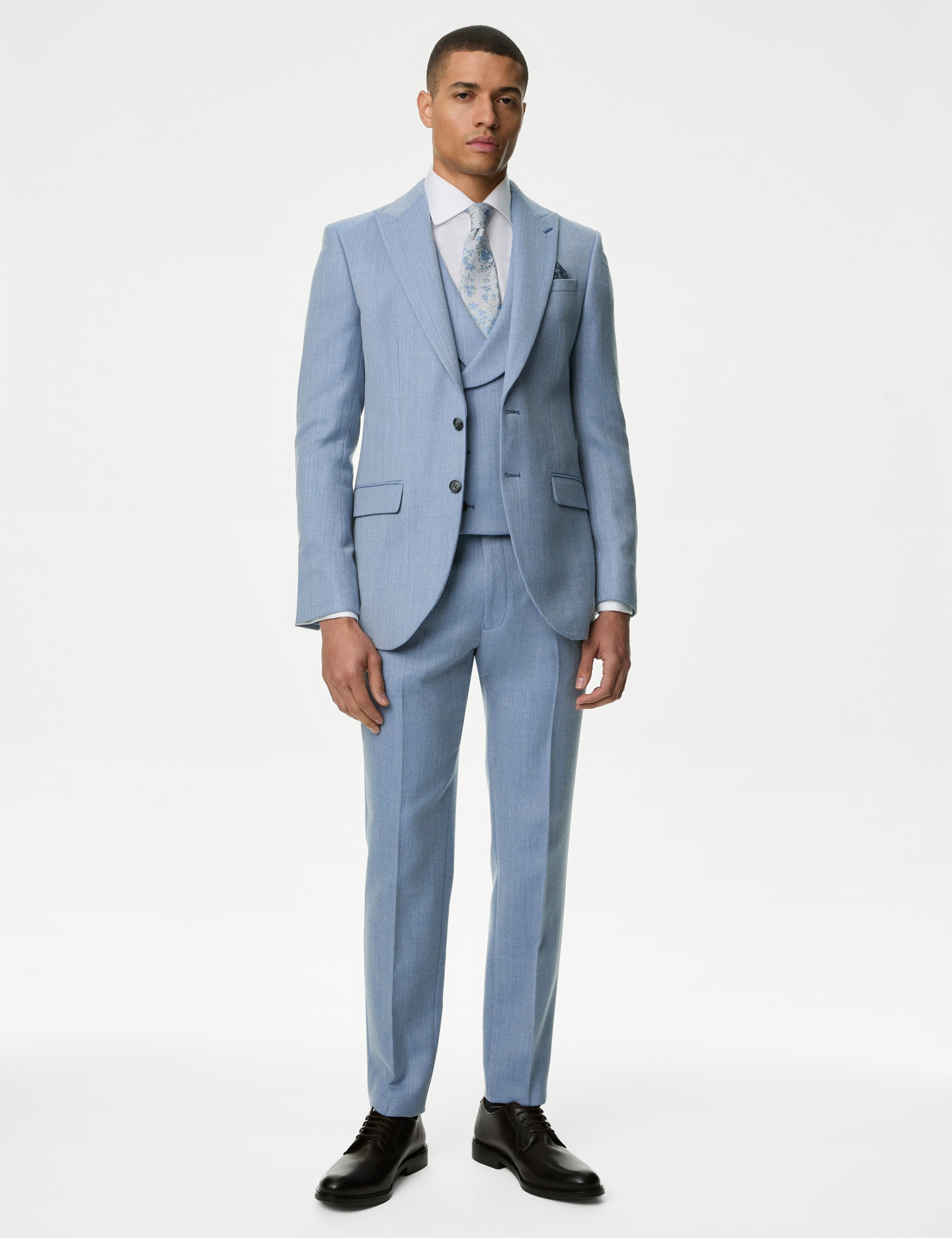 Regular Fit Wool Blend Suit