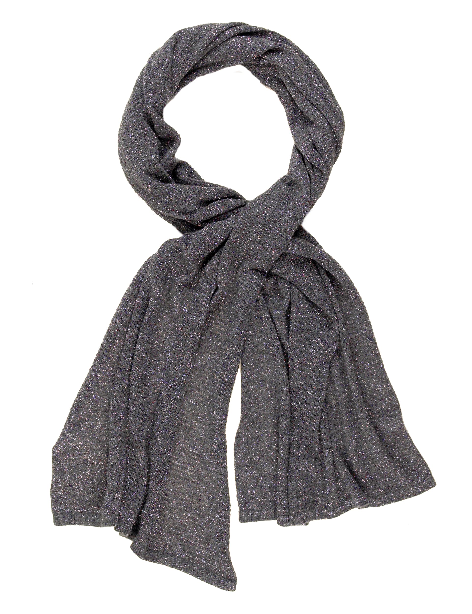 Cashmere Rich Brioche Stitch Metallic Oversized Scarf Image 1 of 1