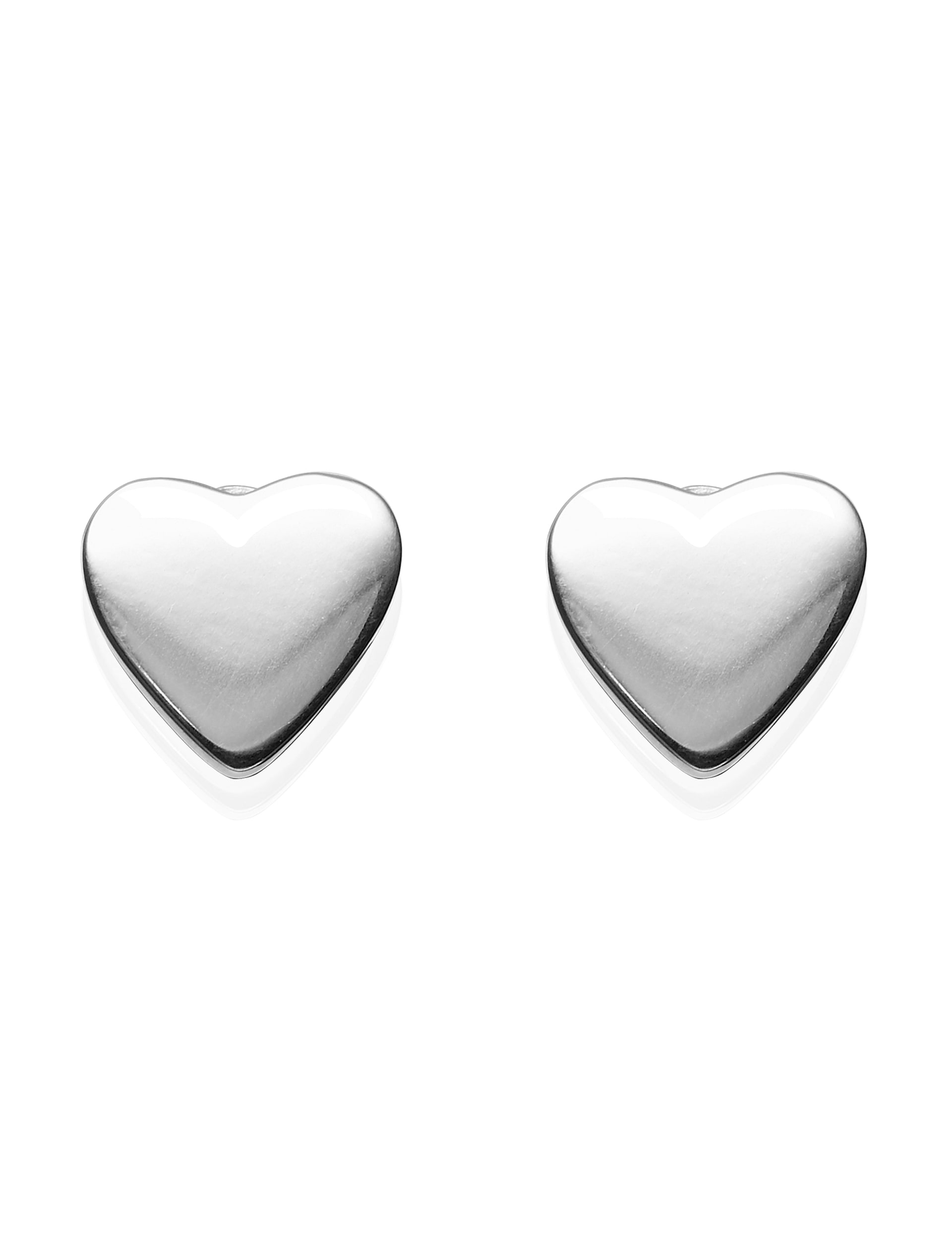 Sterling Silver Heart Stud Earrings Image 1 of 1
