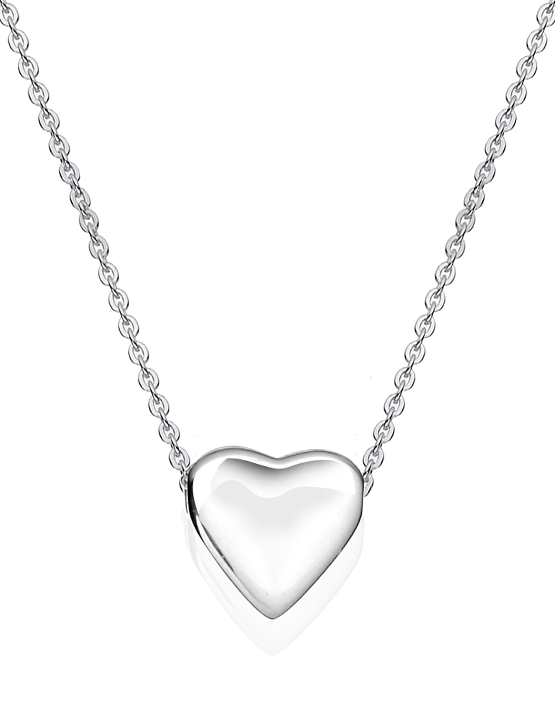 Sterling Silver Heart Pendant Necklace Image 1 of 2