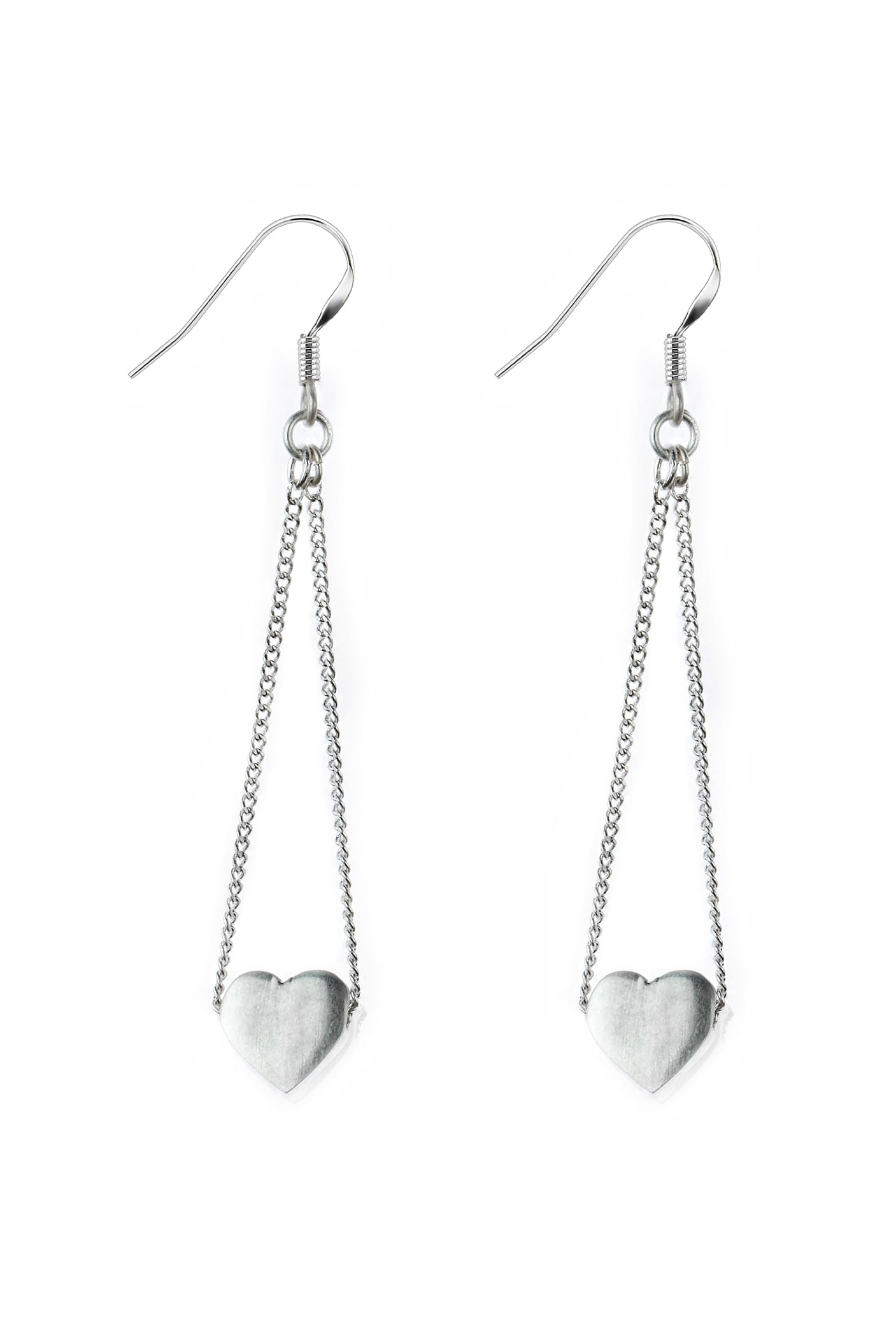 Limited Collection Silver Heart Swing Drop Earrings Image 1 of 2